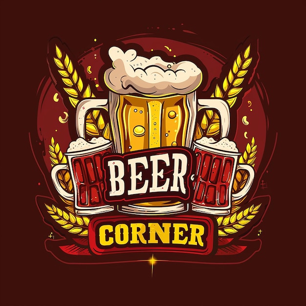 Flaime e copos de cerveja