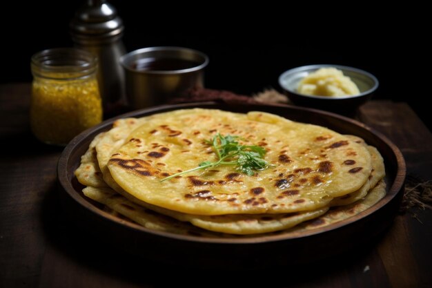 Foto flaky parantha ghee gerar ai