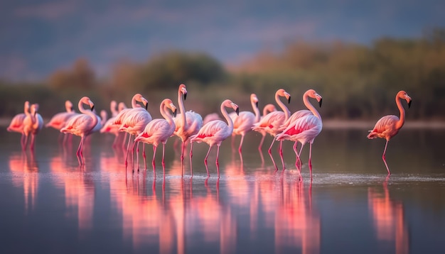 flamenco rosa en el lago