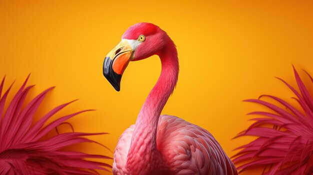 flamingo em close-up