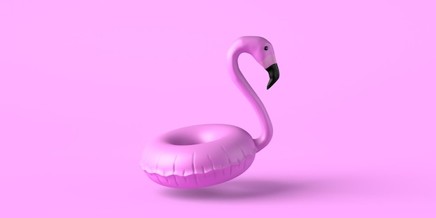 Flamingo Float Kopieren Sie Platz 3D-Darstellung