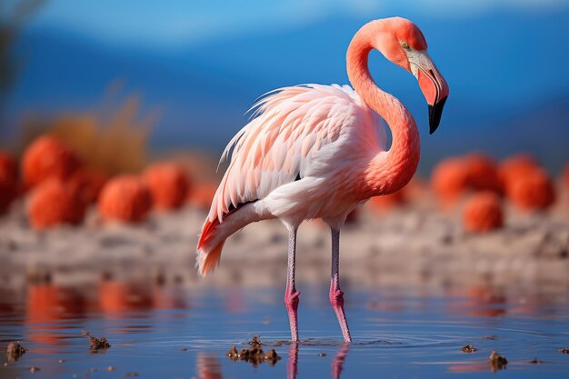 Flamingo im natürlichen Lebensraum