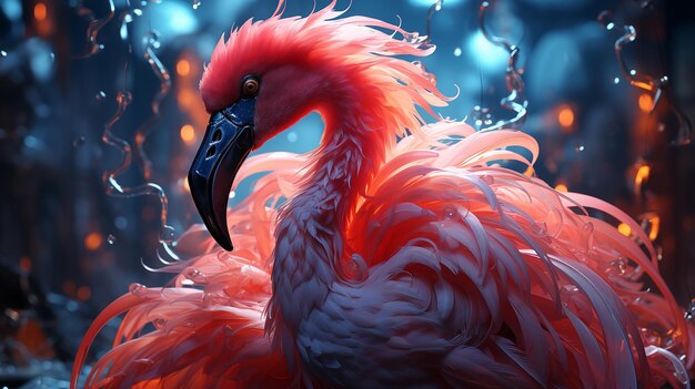 Flamingo mit Gedankenblase