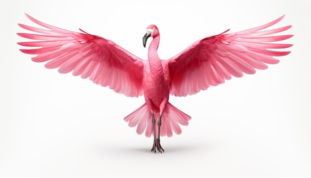 flamingo rosa isolado em branco