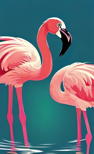 Flamingo-Vogel-Kunst