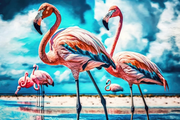 Flamingos auf Aruba