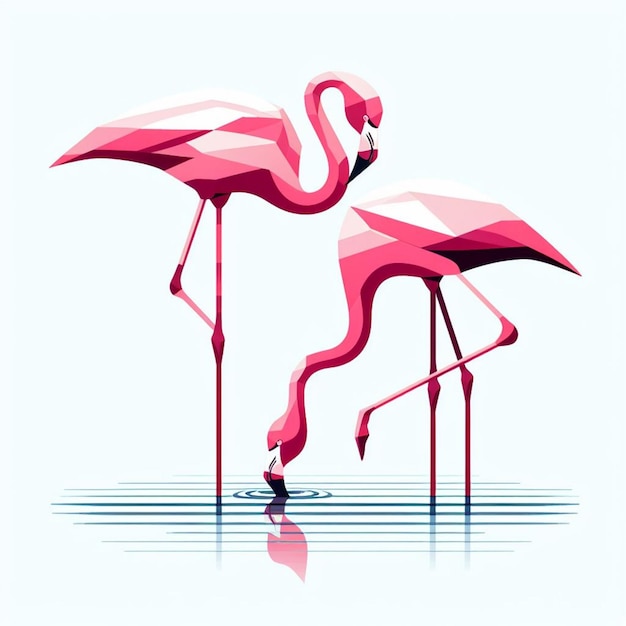 Flamingos cor-de-rosa vetores