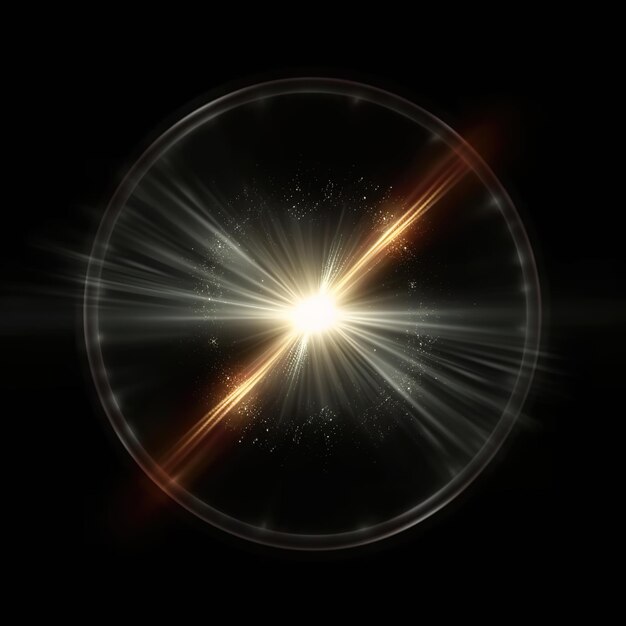 Foto flare de luz circular abstrato