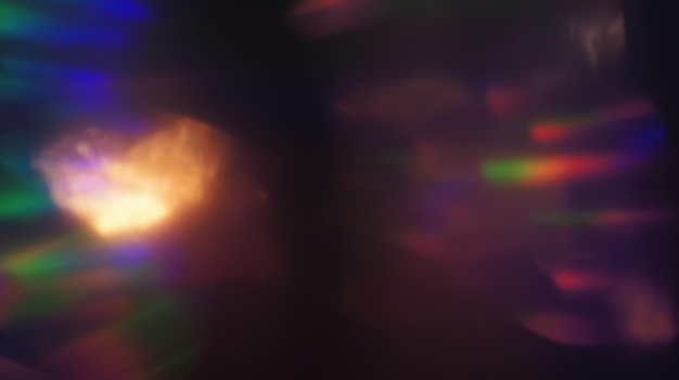Flares de Arco-íris holográficos coloridos Vibrantes e mágicos sobreposição de fotos