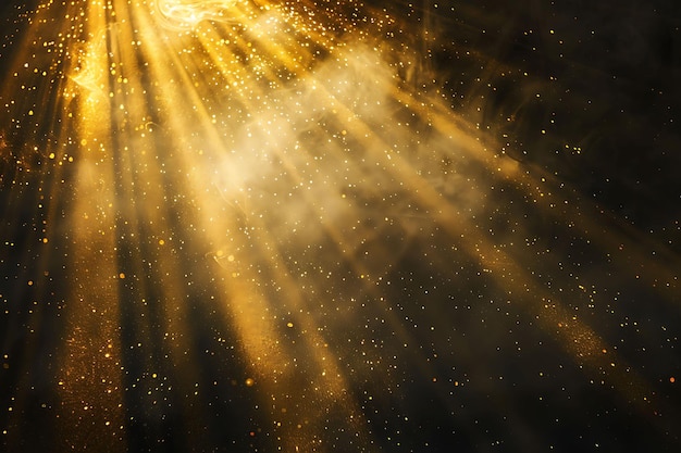 Flares de luz focadas com flares de holofotes e cor dourada Fluxo de textura brilhante Y2K Colagem de arte de luz