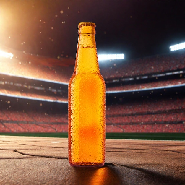 Flasche Bier in einem Stadion