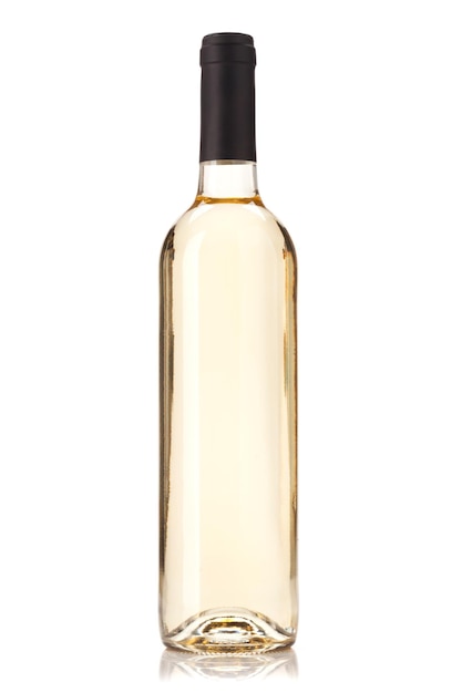 Flasche mit Weißwein