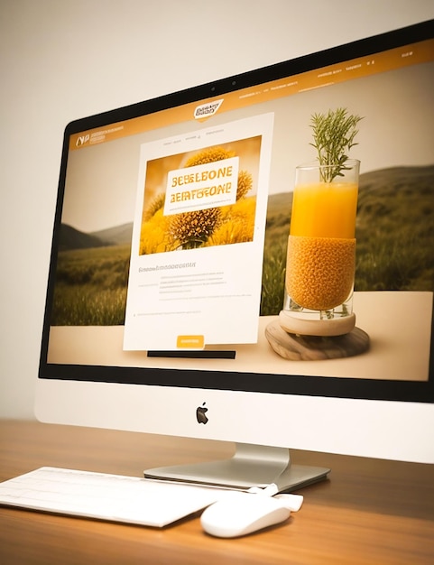 Foto flat-design responsive website-design generiert von ki