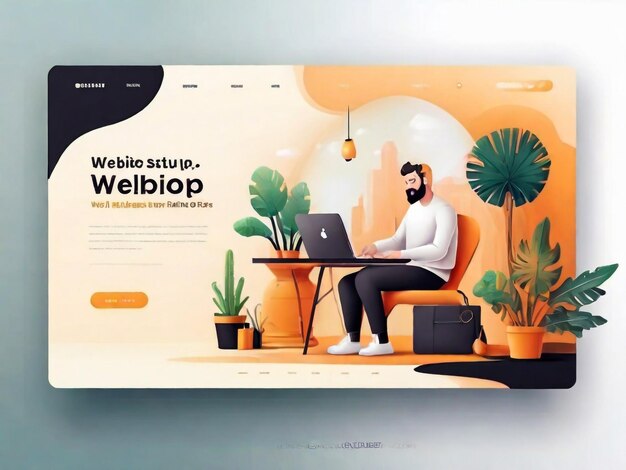 Flat Design Website Setup Illustration Webseite Dies ist großartig für Websites Landing Pages mobile Anwendungen Plakate Banner