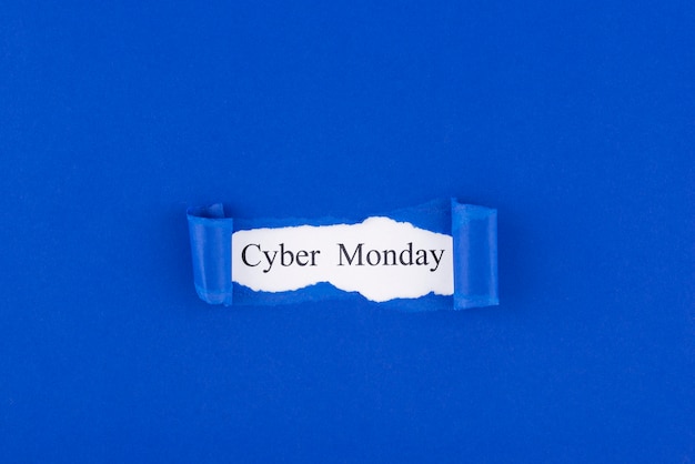 Foto flat lay cyber monday komposition