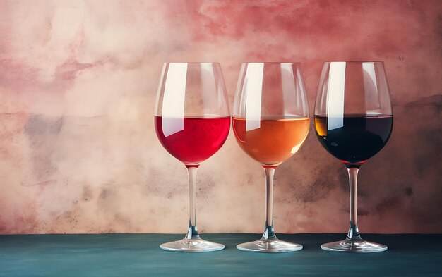 Flatlay de rosa vermelha e vinho branco em copos