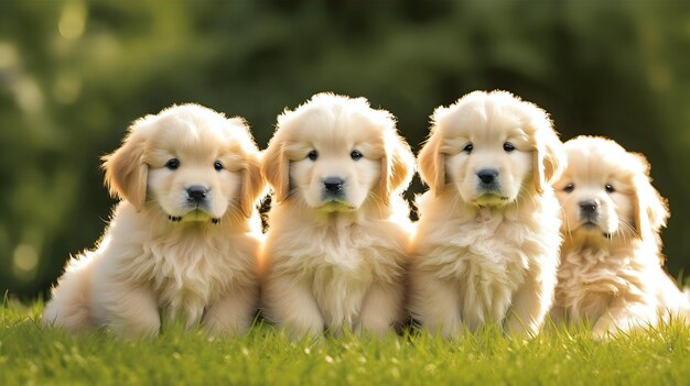 Flauschige Golden Retrieverwelpen