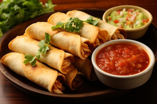 Flautas de pollo fáciles