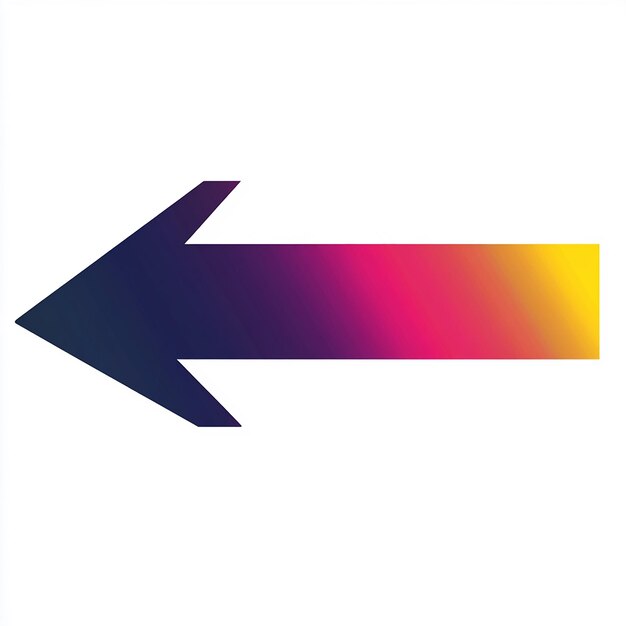 una flecha colorida que señala a la derecha con la palabra " arco iris "