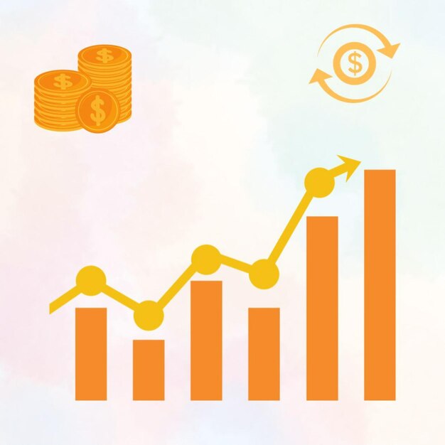 flecha de crecimiento económico financiero