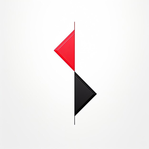 flecha lateral en el estilo de rojo claro y negro
