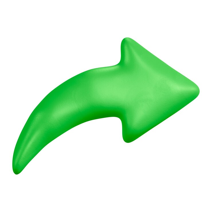 La flecha png icona pegatina 3D que hace que el fondo sea transparente