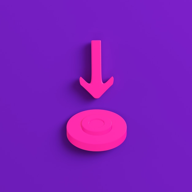 Foto flecha rosa apuntando al blanco violeta