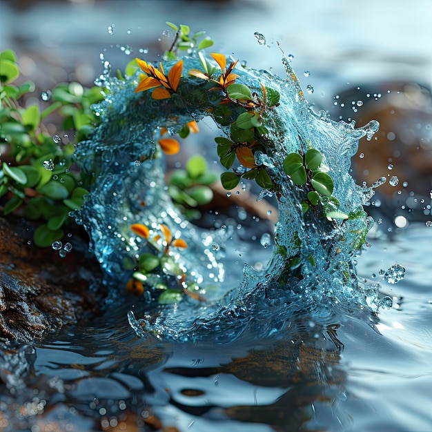 Flechas De Gota De Agua Alrededor De Imágenes De Fondo Naturales Renovables Fondos De Pantalla Hd