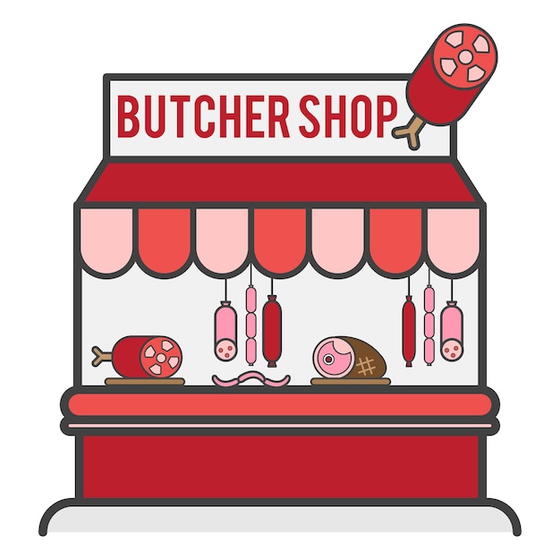 Fleischerladen png-Illustration durchsichtiger Hintergrund
