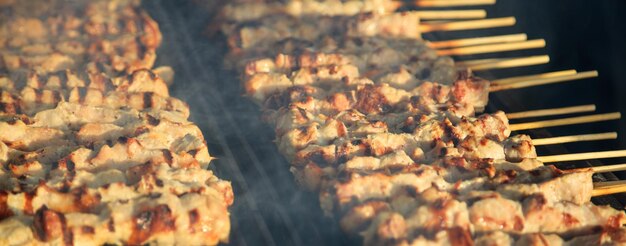 Fleischspieße auf dem Grill