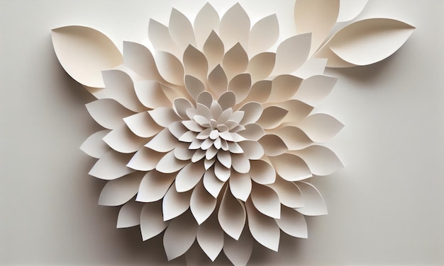 Fleißige Lizzie-Blume aus Papierhandwerk, generative KI