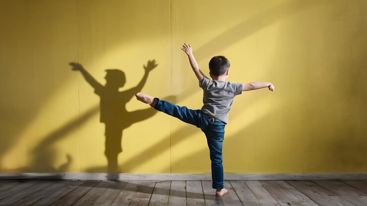 Foto flexibilidade infância e conceito de sonho