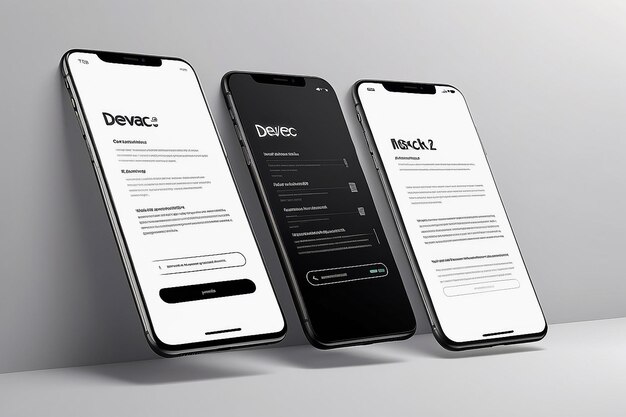 Flexible Device Mockup Showcase App oder UI-Design mit leerem Leerraum