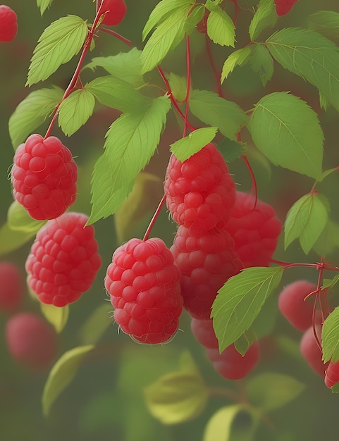 Fliegende Himbeeren isoliert auf dem Hintergrund