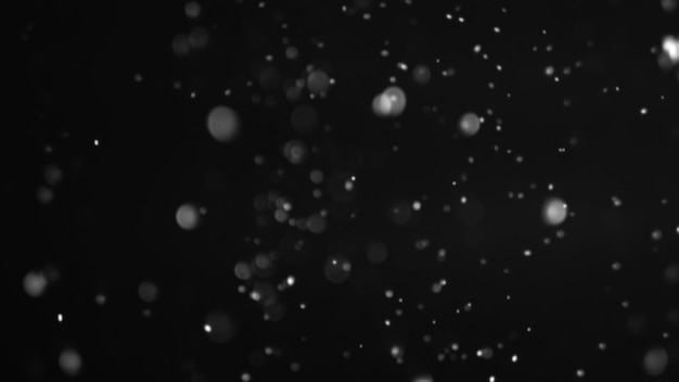 Fliegende Schneeflocken Eiskristalle abstrakte Illustration von schimmernden Partikeln schöne Winternacht