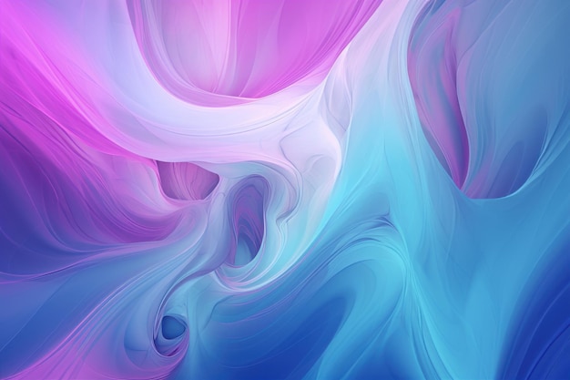 Fließende Kurven Ein blauer und violetter abstrakter Hintergrund Generative KI