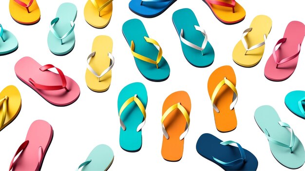 Flip-flops en un fondo blanco aislado