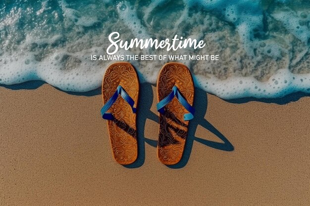 Flip-Flops und Sommerzitate Die Sommerzeit ist immer das Beste, was generative KI zu bieten hat