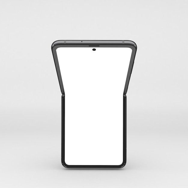 Flip Mobile Isolado Lado Superior Em Fundo Branco