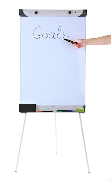 Flipchart isolado em branco