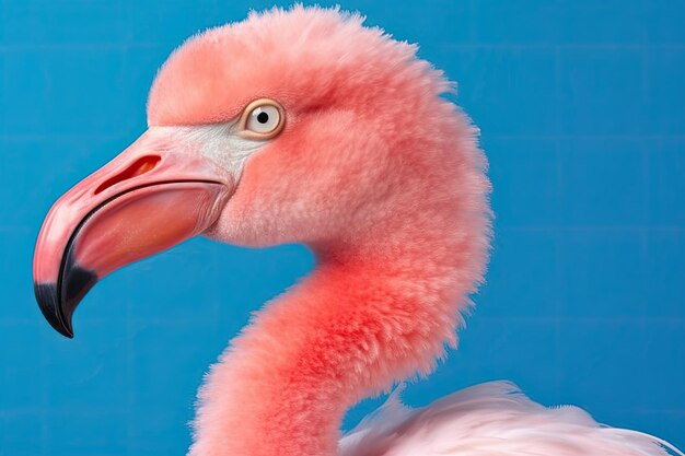 Foto flirtend charmanter errötender flamingo