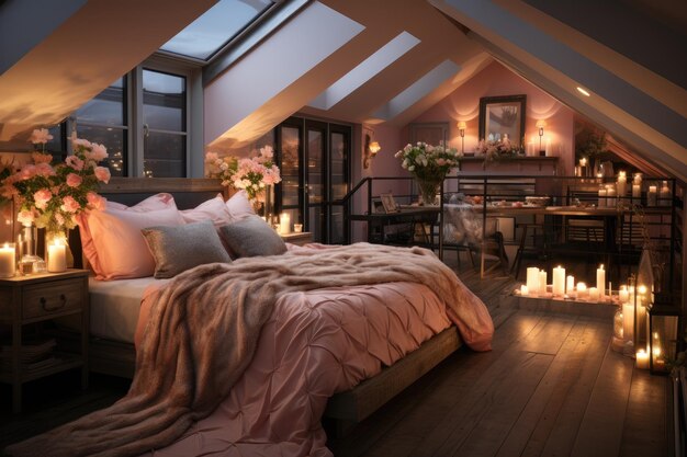 Flitterwochen-Dekoration, romantische Schlafzimmer-Inspirationsideen