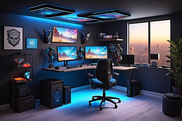 Floating Desk Fantasy suspendeu a elegância em Gamers Haven