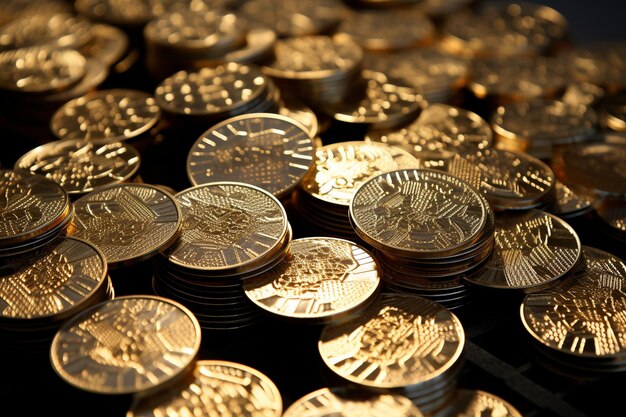 Foto floating dirham coins