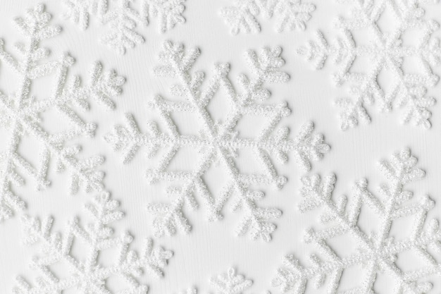Foto floco de neve branco de inverno em detalhes