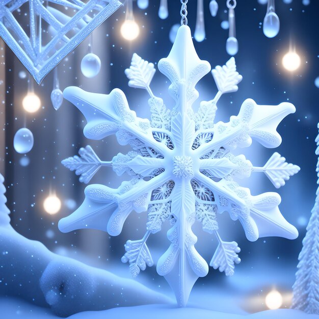 Flocos de nieve ornamentos de hielo papel tapiz de Navidad imagen