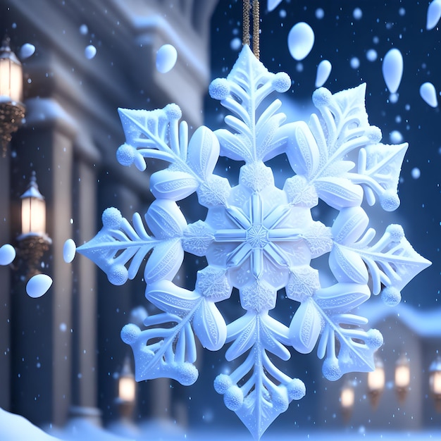Flocos de nieve ornamentos de hielo papel tapiz de Navidad imagen