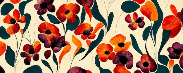 Flor abstracta ilustración flor creativa fondo arte botánico