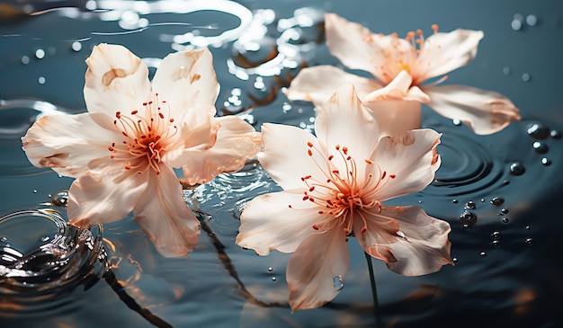 Flor en el agua generada por IA