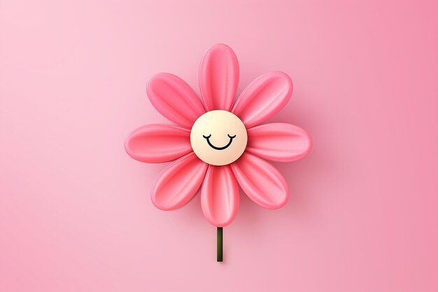 Foto flor alegre emoji ia generativa